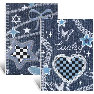 2 Pack  Sticker Book Collecting Album, Sticker Organizer Storage Book A5 Size with 32+32 Blank Release Paper for Stickers Collection
