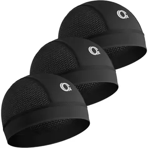 3Pcs Cooling Skull Cap Helmet Liner Breathable Mesh Cycling Running Hat Lightweight Quick Dry Sports Beanie for Men