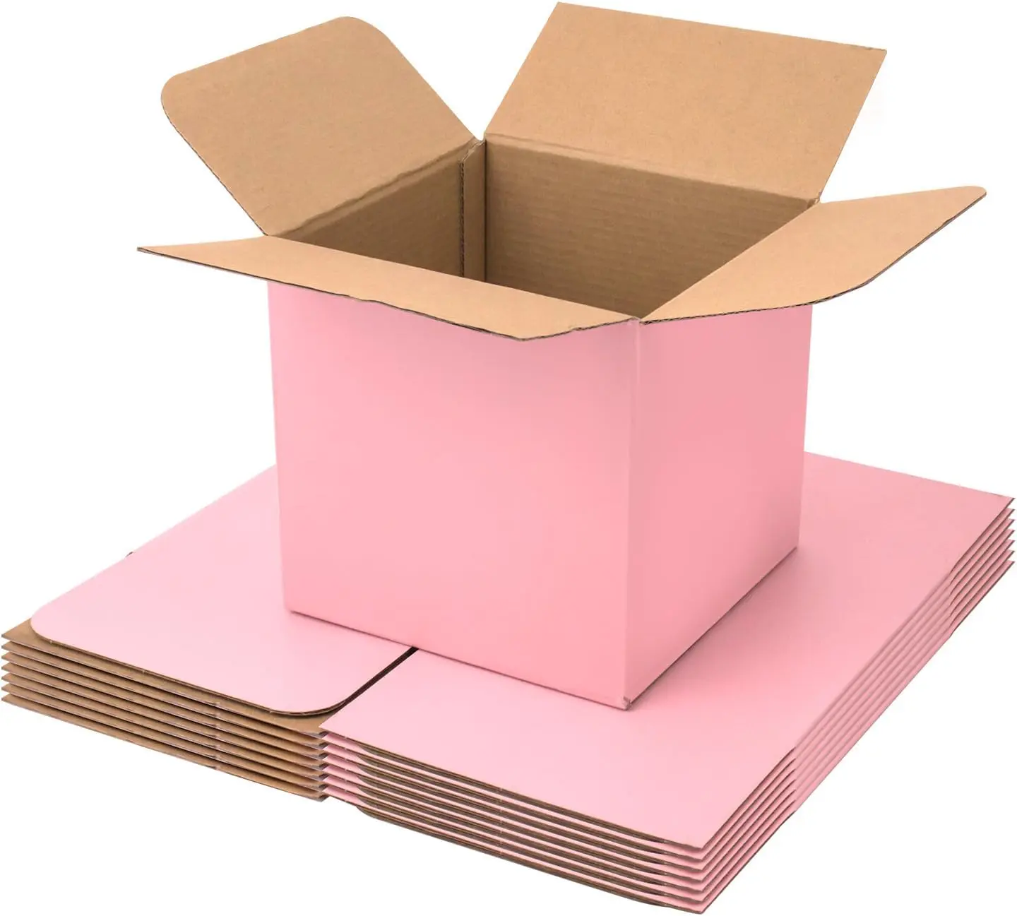 Pink Corrugated Cardboard Shipping Boxes - 6x6x6 In, 30 Pack Package Delivery Boxes for Small Business Mailing & Home Storage Organization, Package Delivery Box