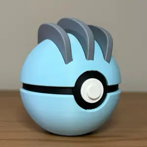 #0066 Machop Ball - High-Quality PLA 3D Printed Pokeball Figurine for Pokemon Fans Display 2.75" Diameter Made to Order