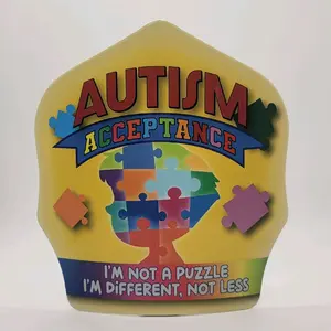 Firefighter helmet shield of the month for April, Autism Acceptance Accessories Masks