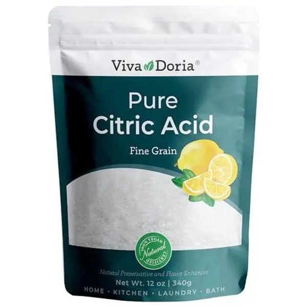 Viva Doria 100% Pure Citric Acid, Food Grade, Fine Grain, 12 oz (340 g)