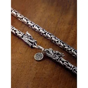 Vintage Rustic Chain Necklace for Men, Hip Hop Punk Style Street Fashion Jewelry, Unique Party Accessory for Trendy