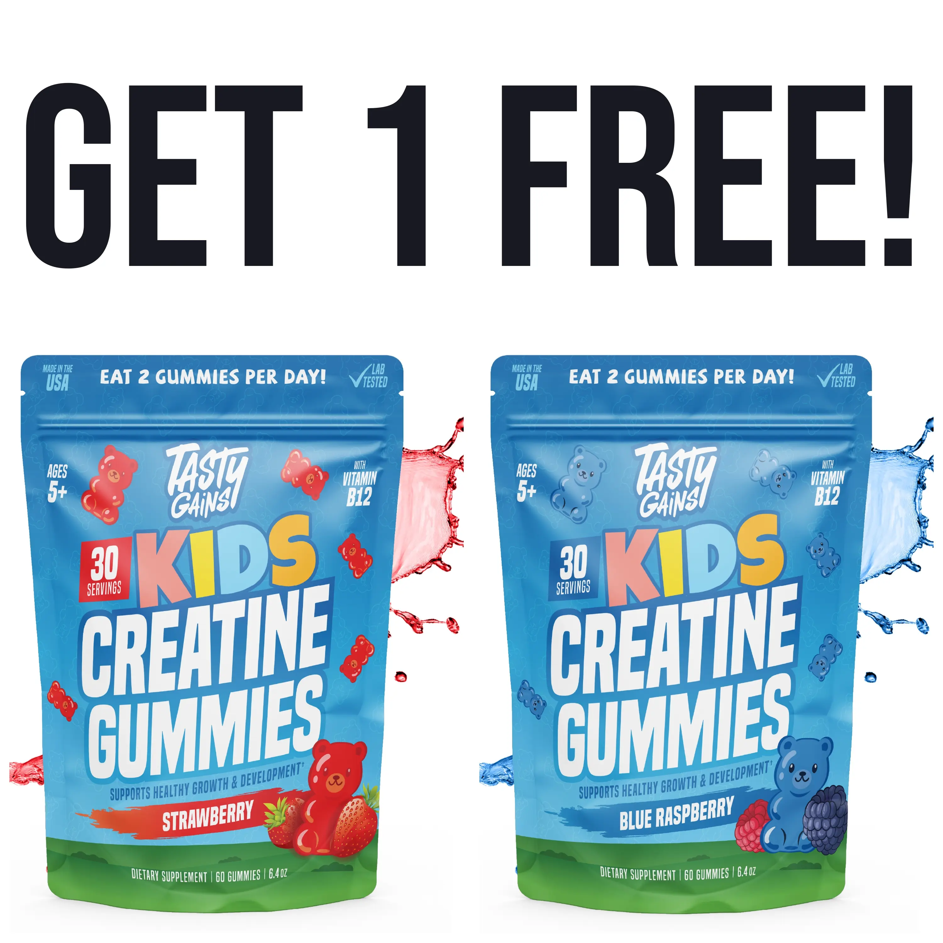Kids Creatine Gummies (Buy 1 Get 1 FREE)