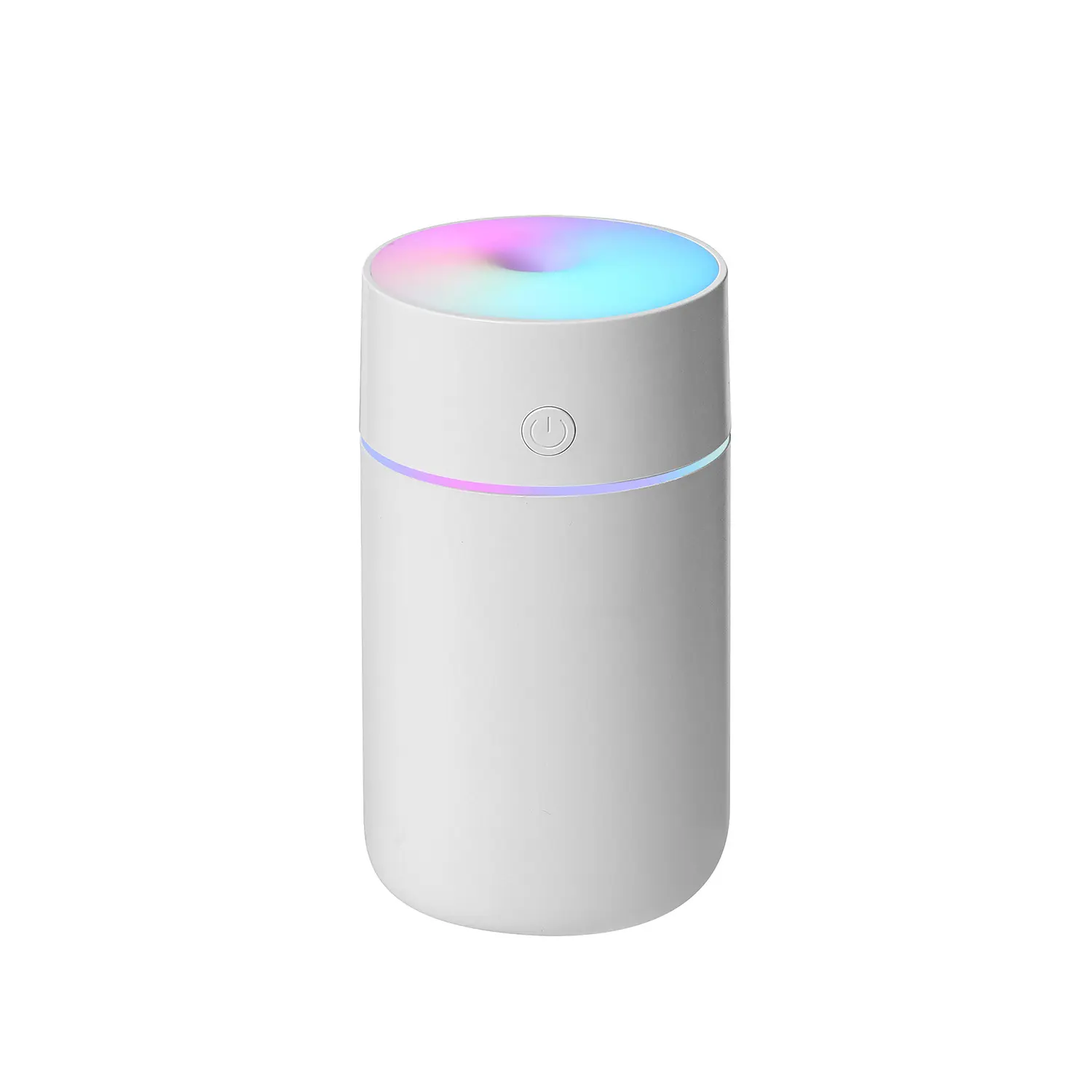 Compact Mini Portable Car Humidifier - 1200mAh USB Rechargeable Wireless Silent Space-Saving Humidifier with Colorful LED Lights, Adjustable Mist Output, USB Port, 70*70*128mm for Office, Desktop Spaces, Quiet Operation