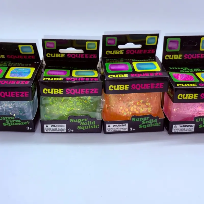 Glitter Cube Fidget Toy, Sensory Stress Relief for Adults&Kids