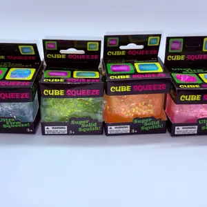 Glitter Cube Fidget Toy, Sensory Stress Relief for Adults&Kids