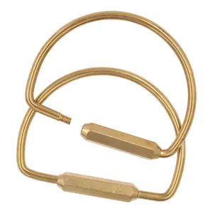 Brass D-Ring Keychain with Screw Closure - D-Clasp, Gender-Neutral, Mini Metal Accessory, D-Clasp Keychains, Gender-Neutral Keychains