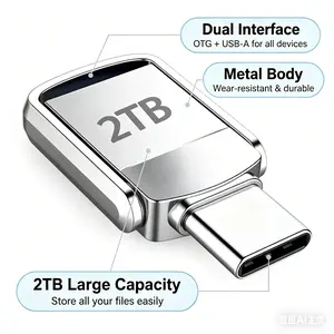 Metal High-Speed Bluetooth Transmitter USB Flash , 2TB 16TB Car Stereo Wireless Bluetooth Audio Receiver Adapter pen drive flash disk