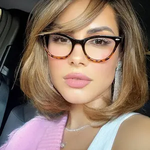 BAMBI Cat Eye "Ombre" Women's Eyeglasses Tortoise Two Tone Gradient Shadz GAFAS Blue Light Blocking Lenses for Computer Work Comfortable Fit