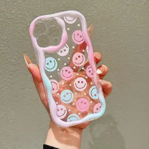 Phone Case, with a Smiling Small Pattern, Suitable for iPhone17 11 12 13 14 15 16 Pro Max Pro Plus Series - Fashionable Creative Design New Phone Case Protector Protection