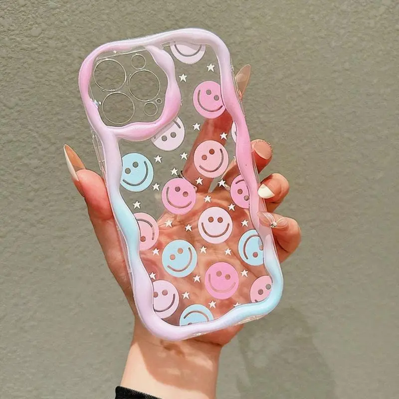Phone Case, with a Smiling Small Pattern, Suitable for iPhone17 11 12 13 14 15 16 Pro Max Pro Plus Series - Fashionable Creative Design New Phone Case Protector Protection