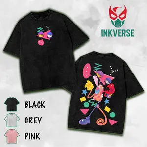 Zooble The Amazing Digital Circus Menswear Gift for anime fans Top Apparel Classic Seamless Simple designer shirts Men's Regular Fit Floral Print Tee Cotton Fabric Black Casual