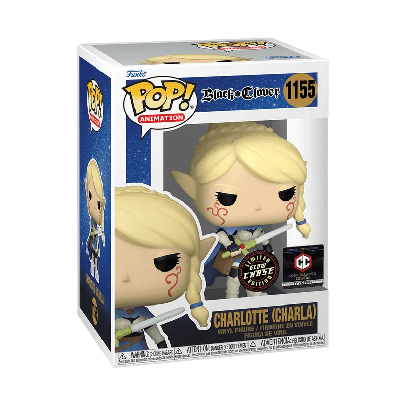 Funko Pop! Black Clover - Charlotte (Glow) (Chalice Collectibles) (Chase) #1155 Exclusive Collectible Pop Vinyl Figure