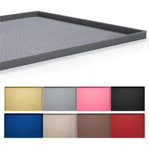 Waterproof Silicone Dog Feeding Mat 19"x12" – Non-Slip Pet Food & Water Bowl Placemat with Raised Edge, Easy Clean