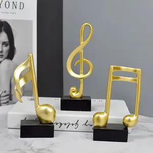 Modern Minimalist Music Trophy Staff Notation Piano Ornament Statue Decorative Sculptures Home Decoration Interior Decoration Accessories Piano Room Craft Gift