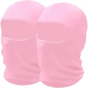 2 Pack Pink Ski Mask Sun Protection Lightweight Balaclava  Mask Men Women Football Motorcycling