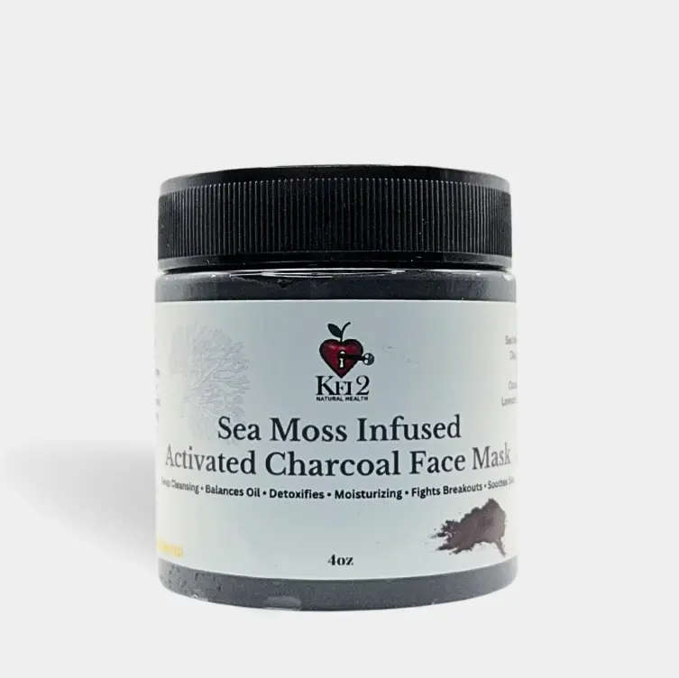 Sea Moss Activated Charcoal Face Mask – Deep Cleansing & Detox for Oily, Acne-Prone Skin | Natural Clay Mask with Aloe, Sea Moss & Essential Oils | Oil Control, Pore Detox, Blackhead & Acne Support | 100% Clean Skincare (4 oz) Radiant Comfort
