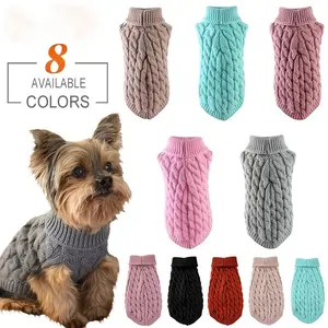 Dog Sweaters for Small Dogs Sweater Winter Dog Clothes Chihuahua Yorkie Sweater Warm Pet Clothes Knitted Solid Puppy Valentine's Day Gift Tiktok Shop pet  brand Fireworks Festival Pocketed Hoodie Sweater