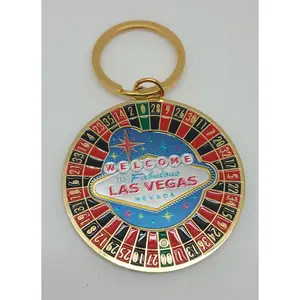 Key Chain Double Sided Roulette Las Vegas Sign
