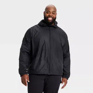 Men's Big Printed Run Jacket  - All In Motion™ Jet Black 2XL