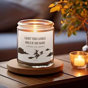 Funny Halloween Witches Candle – Witchy Gift, Halloween Decor, Spooky Party, Hocus Pocus, Black Flame Candle
