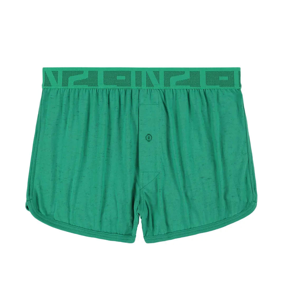 C-IN2 Hand Me Down Runner Boxer Spearmint Green for Men | Cotton-Poly Burnout, Ultra-Soft & Worn-In Feel | Sculpted Pouch for Lift & Support