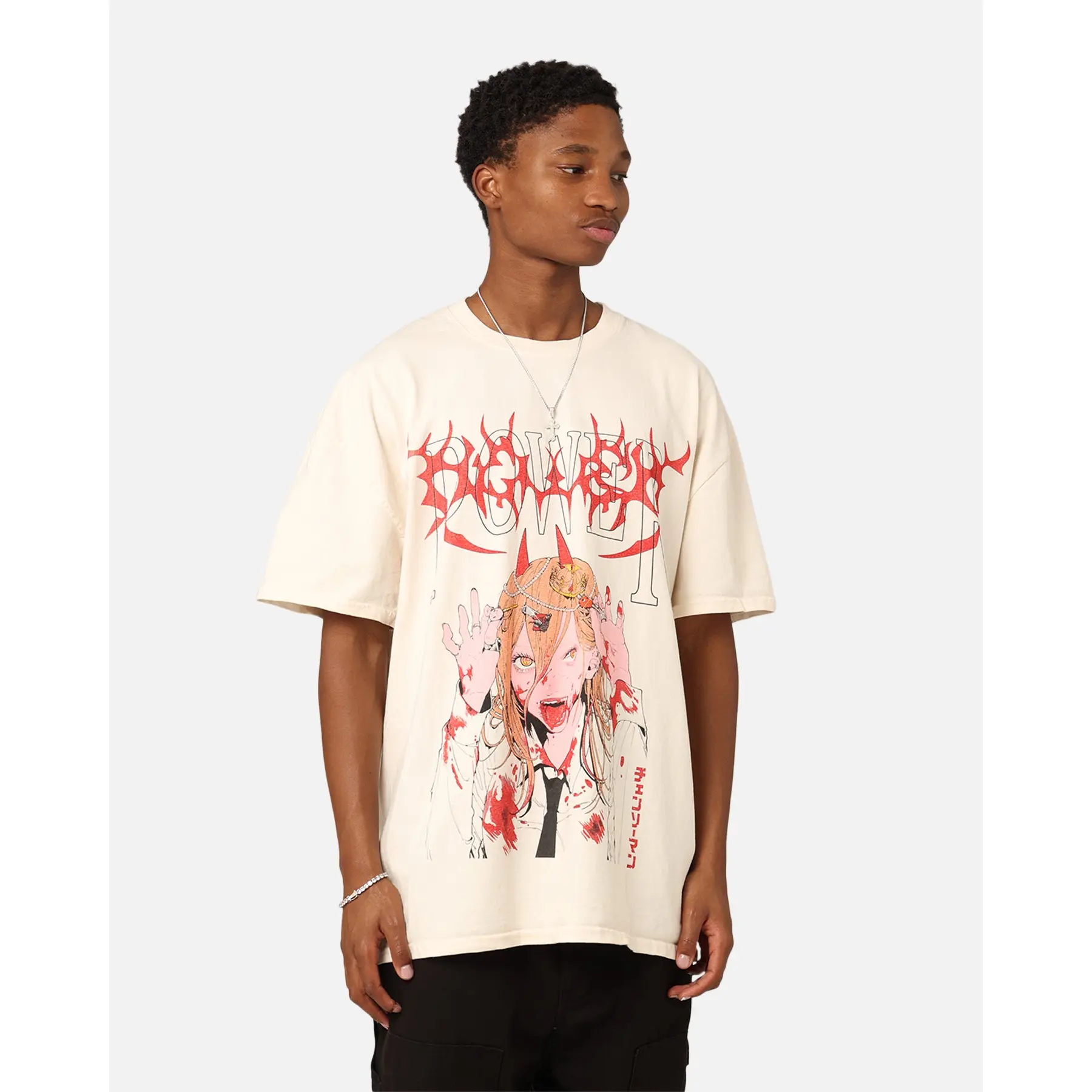 73Studio X Chainsaw Man Power Heavyweight T-Shirt Off White