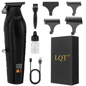 LQT-902  Professional Cordless Rechargeable Hair Clipper for Men with USB Cable & 3 Guide Combs Gift for Haircutting Barber Kit Adjustable Blade Clippers