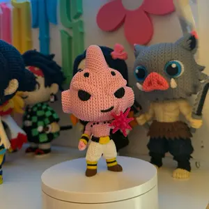 Mini skinny majinbuu Figure 6” Crochet-Style majinbuu | dragon ball z  Inspired