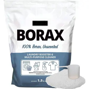 Borax  Hard Water Laundry Booster and  Multi-Purpose Cleaner, 1.5lb (Unscented)