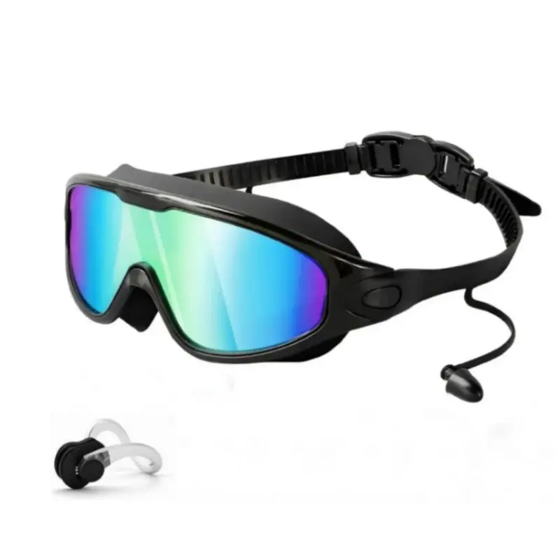 Wide Field Anti-fog Swimming Goggles, 1/2 Counts Anti-UV Swimming Goggles, Swimming Goggles for Adults, Water Sports Equipment, Polarized Swimming Goggles, Swim Glasses