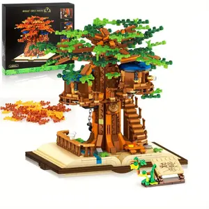 Creative Tree House Building Blocks, 1008pcs Street View Tree House Model Assembly Toys, Puzzle Toys, Festival Gifts