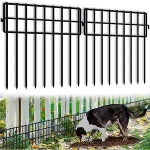 32 Panels  Barrier Fence No Dig, 32ft(L) X 13in(H) 1.2in Gap  Fences Ground  Border Small Metal Fencing,  Blocker Under Barriers for Garden, Flower Bed, Patio