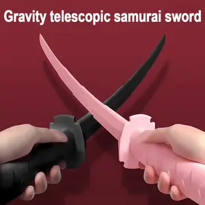 3D printed gravity retractable knife retractable samurai sword children's interaction decompression retractable toy knife