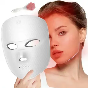 2026 New Mask Beauty Device, 7 Color Light Mask, LED Photon Facials, Skincare Tool, Facial Beauty Machine, Facial Therapy LED Mask, Ideal Gift, Includes Cleansing Brush
