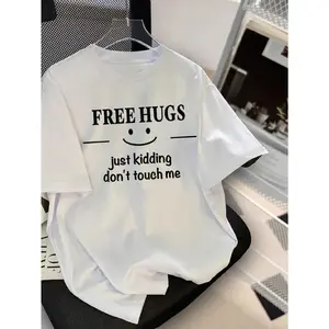 Teen Girls' Casual Short Sleeve T-Shirt, Suitable For Summer