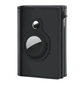 Slim PU Leather Smart Wallet for Men – Card Holder with ID Window & Cash Slot | Holds 9-14 Cards | Minimalist Design , Halloween and Christmas gifts(Black)