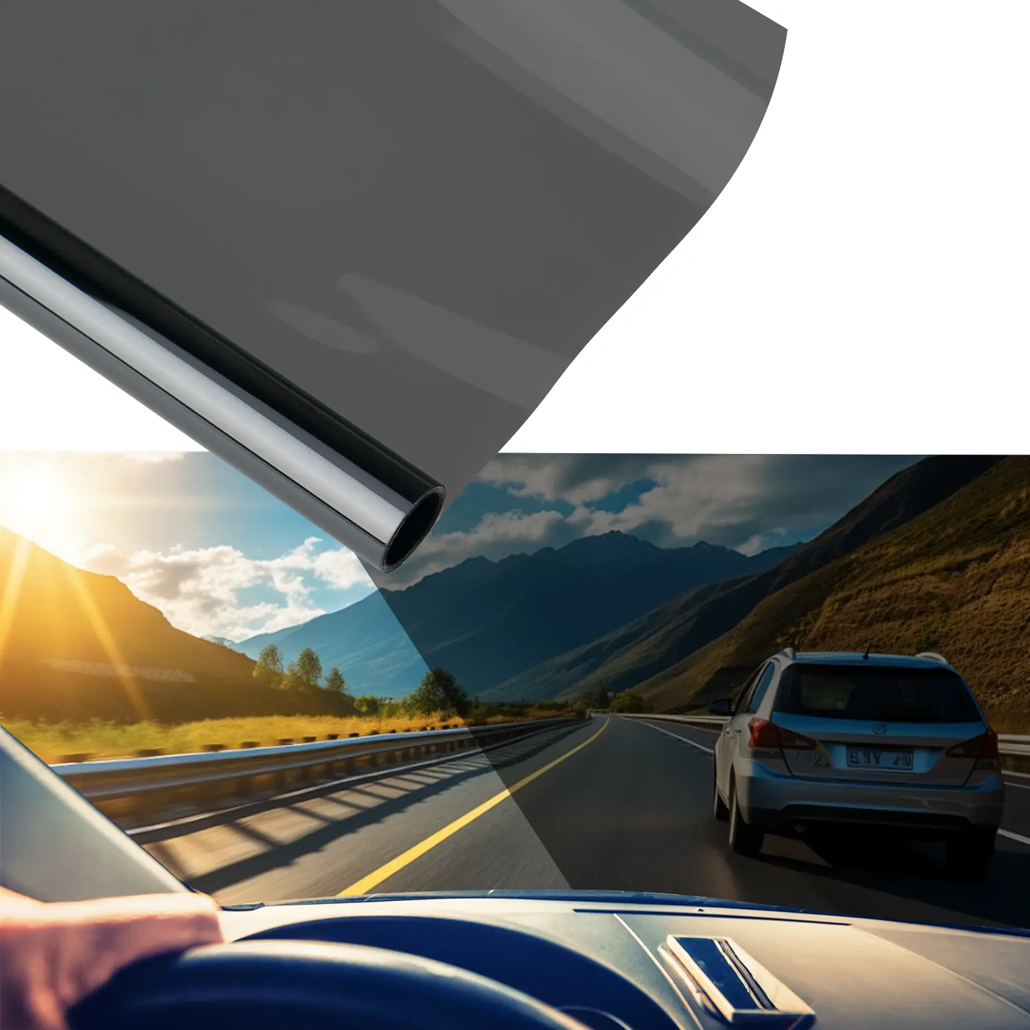 300/600CM Black Window Tint Film, 5-50% VLT Nano Ceramic, 99% UV Block Heat Control Privacy Tint for Auto Home Glass Vehicle