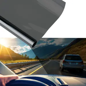 300/600CM Black Window Tint Film, 5-50% VLT Nano Ceramic, 99% UV Block Heat Control Privacy Tint for Auto Home Glass Vehicle