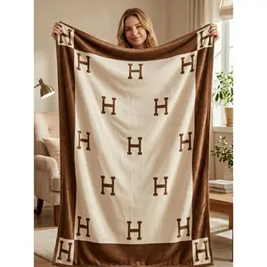 AC Blanket + Travel Blanket + Couch Throw H-Blanket MultiUseBlanket CozyLifeSingle for Airconditioning Sofa Nap Cooling UltraThin Portable Luxury Material