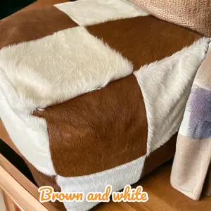 Cowhide ottoman