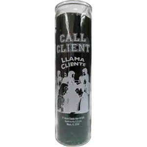 Call Client (Llama Cliente) Green Pillar Candle