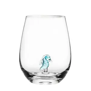 Seaside Charm Seahorse Wine Glass