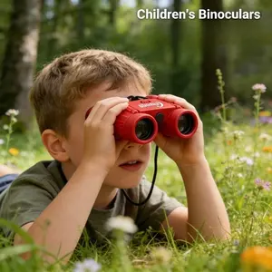 2026 New Model Kids' Portable Binoculars: Red Cartoon Outdoor Toy Binoculars with HD Binoculars & Adjustable Focus, Lanyard Anti-Fall Design—Perfect for Kids to Explore Nature, Bird-Watching, Camping, a Fun Educational & Intellectual Toy Gift