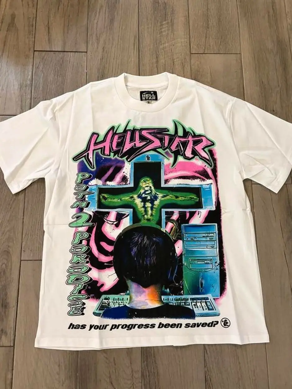 Hell-star Online shirt White Brand New streetwear clothing Unisex Crewneck T-shirts, Sweatshirts, Hoodies For Men and Women OBT