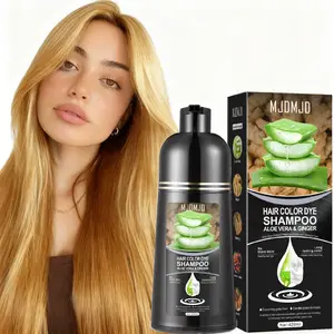 3 in 1 Blonde Brown Aloe Vera & Ginger Essence Hair Dye Shampoo,Natural Extract Hair Dye Shampoo,Healthy Plant Ingredients Hair Dye in Minutes,Hair Care & Styling Product for Women & Men,Easy to Use At Home,Unisex