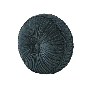 Nancy Teal Round Decorative Throw Pillow 15" x 15"