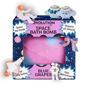 EvolutionUSA 1pc Space Bath Bomb for Boys & Girls