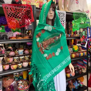 Virgen de Guadalupe Mexican rebozo fiesta shawl
